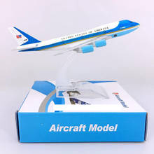 16CM 1:400 airplane B747-300 model Air Force One with base alloy aircraft plane collectible display toy model collection 2024 - buy cheap