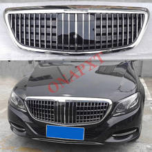 For Mercedes-Benz E-class 2016-2020 W213 Maybach Style Car styling center grille ABS Front Bumper Vertical Bar Middle Grill 2024 - buy cheap