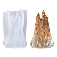 DIY Castle Resin Mold DIY Castle Resin Mold Crystal Epoxy Silicone Mold High Mirror Fantasy Gorgeous Castle Mold Cake Decoration 2024 - buy cheap