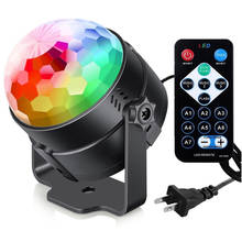 Sound Activated Rotating Disco Ball Party Lights Strobe Light 3W RGB LED Stage Lights For Christmas Home KTV Xmas Wedding Show 2024 - buy cheap