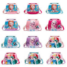 Disney-Bolso pequeño de Frozen para chicas, bandolera con estampado de sirena, Elsa, Blancanieves, Princesa de dibujos animados, monedero 2024 - compra barato