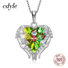 Cdyle-colgante de cristal austriaco para mujer, Mini collar de corazón de lujo, regalo de San Valentín, joyería de plata de ley 925, gran oferta 2024 - compra barato