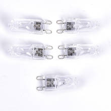 Bombilla LED halógena G9 220V, lámpara de 18W, 28W, 33W, 35W, súper brillante, blanco cálido, para interiores HUXUAN 360, 5 uds. 2024 - compra barato