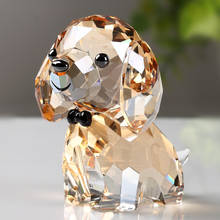 Crystal Lovely Dog Figurine Handmade Miniature Glass Animal Craft Home Decor Ornament Trinket Gift Children Toy 2024 - buy cheap
