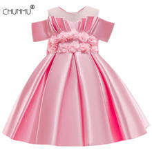 Платье с цветочным узором для девочек; Платья принцессы для маленьких девочек; Платье-пачка для свадебной вечеринки; Рождественская одежда для маленьких девочек 2024 - купить недорого