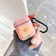 GYKZ-funda de auriculares con flores para Apple AirPods, caja de carga inalámbrica con Bluetooth, cubierta protectora, carcasa rosa 2024 - compra barato