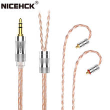 Nicck-cabo de áudio, 8 núcleos, prata, cobre, 3.5mm/2.5mm/4.4mm, mmcx/nx7/qdc/0.78, 2pin, para mk3, lz, a7, embutido 2024 - compre barato
