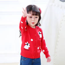 Pick Code 2019 CHILDREN'S Sweater New Style GIRL'S Cardigan Coat Versatile Hot Selling Crew Neck Sweater Kids' Sweater 2024 - купить недорого