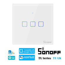 Sonoff-interruptor inteligente tx-serie t1 433, módulo de automação, wi-fi, rf, compatível com google home e alexa 2024 - compre barato