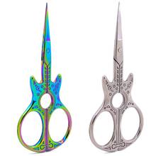 Guitar Shape Embroidery Tailor Scissors Vintage Antique Fine Stitch Retro Fabric Cut Trim Shear Sewing Tailor Scissor Handicraft 2024 - buy cheap