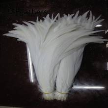 Penas de galinha 100 para artesanato, novo impulsionador branco puro, para decoração de casamentos, carnaval e natal 2024 - compre barato