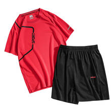 5XL 4XL  Plus Size Tracksuit Male Men Clothing Sportswear Set Fitness Summer Print Men Shorts + T shirt Men's Suit 2 Pieces Sets 2024 - buy cheap
