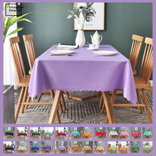 Cotton Linen Tablecloth Coffee Table Solid Color Table Cloth Rectangular Tablecloths Table Round Violet Table Map Nappe De Table 2024 - buy cheap