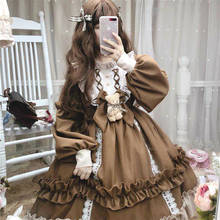 2020 New Promotion Student Sweet Original Loose Lolita Long Sleeve Cute Kawaii Dress Lolita Fashion Vestido Lolita Victorian 2024 - buy cheap