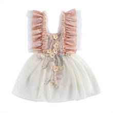 0-3Y Kids Baby Girl Flower Embroidery Romper Dress Sleeveless Ruffles Lace Mesh Tutu One-piece Dress Princess Girl Clothes 2024 - buy cheap