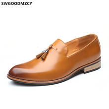 Zapatos clásicos de cuero para hombre, calzado Formal de lujo, con borlas, para vestido de boda, marca de lujo, talla grande 48 2024 - compra barato