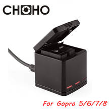 For GoPro 8 Accessories Three/Dual Ports USB Battery Box Charger + Type-C Cable for Go Pro Hero 8 7 6 5 Black Action Camera 2024 - buy cheap