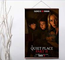 Lot style Choose A Quiet Place Part  Movie Art Canvas print poster decoration painting with solid wood hanging scroll 2024 - buy cheap