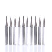 10x Carbide Steel 15 Degree 0.3mm CNC Router Triangular Pyramid Engraving Bits 2024 - buy cheap