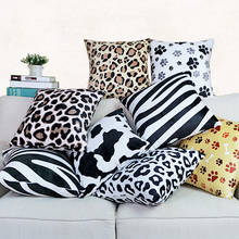 Free Delivery Custom 50X70cm Super Soft Smooth Velvet Leopard Zebra Cushion Cover Living Room Sofa Bedroom Bed Pillow Case 2024 - buy cheap