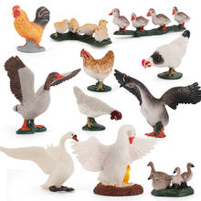 Figuras de acción de animales de granja para niños, juguetes coleccionables de plástico de cemento, pollo/pato/ganso 2024 - compra barato