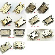 50PCS USB Charging Connector Port For Samsung A10 A30 A40 A50 A60 A70 A01 A11 A12 A20S A21 A21S A30S A50S A51 A52 A51S A70S A71 2024 - buy cheap