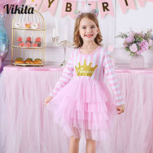 VIKITA Princess Girls Dress Girls Clothes Children Clothing Autumn Party Tutu Kids Dresses for Girls Toddler Girls Casual Dress 2024 - buy cheap