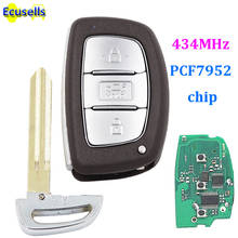3 button smart remote key control fob 434mhz with ID46 PCF7952 CHIP uncut blade For Hyundai Elantra Verna 2024 - buy cheap