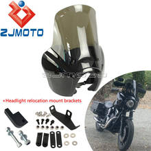 Carenado para faro delantero de motocicleta, accesorio de 15 "de alto para Harley Dyna 2006-2017 FXR FXD con bloqueo de reubicación de faro delantero, 20 colores 2024 - compra barato