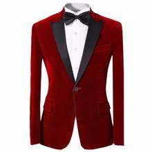 High Quality Men Suit Jacket With Black Peaked Lapel One Button Slim Fit Blazer For Tuxedo Dinner Suit Custom Made 2024 - buy cheap