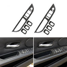 Interruptor de Control de elevación de ventana Interior de fibra de carbono Real para coche, embellecedor de cubierta de marco de Panel de botón para BMW serie 5, E60, E61, 04-10 2024 - compra barato