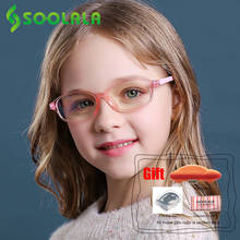 SOOLALA 2pcs Square Anti Blue Light Glasses Kids Silicone Optical Frame Boys Girls Computer Eyeglasses Anti Radiation Glasses 2024 - buy cheap