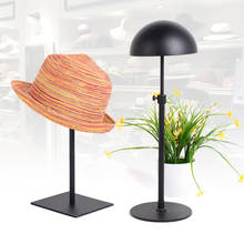 Suporte de metal para chapéu, suporte de exposição preto para chapéu 2024 - compre barato