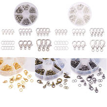 1 Box Golden Silver Color Alloy Lobster Claw Clasps and Jump Rings Set Connectors Links for DIY Jewelry Making Accessories 2024 - buy cheap