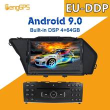 Sistema multimídia automotivo integrado, reprodutor com android 9.0, 4gb de ram, 64gb de rom, leitor de dvd, gps, rádio, navegação gps para mercedes benz glk, x204, glk 300, glk350 2024 - compre barato