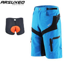 ARSUXEO-pantalones cortos de ciclismo para hombre, resistentes al agua, transpirables, holgados, para montar en bicicleta al aire libre 2024 - compra barato