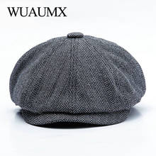 Boinas masculinas vintage, chapéu octogonal retrô para outono e inverno 2024 - compre barato