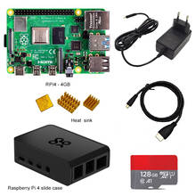 official raspberry pi 4 kit Raspberry Pi 4 Model B PI 4B 2GB/4GB : Board+Heat Sink+Power Adapter+Case +32/64/128GB SD 2024 - buy cheap