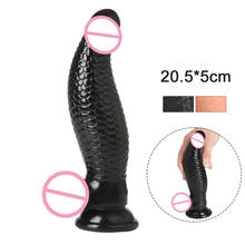 Vibrador de silicone macio realista com ventosa, pênis artificial masturbador feminino e masculino, brinquedo sexual adulto para mulheres 2024 - compre barato