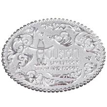 Hebilla de cinturón de recuerdo de Metal con logotipo personalizado, hebilla de cinturón 3D de plata galvanizada, gran oferta 2024 - compra barato