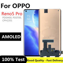 6,55 "Amoled высококачественный защитный чехол для Oppo Reno5 Pro 5G ЖК-дисплей Экран дисплея сенсорная Панель дигитайзер в сборе для OPPO PDSM00, PDST00, CPH2201 ЖК-дисплей 2024 - купить недорого
