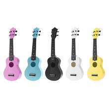 Ukulele soprano com 21 tamanhos, ukulele sólido abs para crianças presentes de natal aniversário com 4 cordas 2024 - compre barato