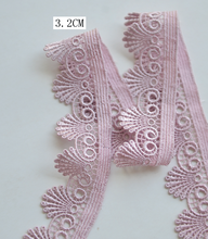 2 Meters Light Purple Embroidery Lace Trim Ribbon Flower Water Soluble Lace Trimming Diy Jewelry Ornaments Sofa Edge Decor 2024 - buy cheap