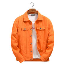 Chaquetas y chaquetas ajustadas para hombre, chaqueta vaquera informal, sexy, naranja y púrpura, novedad de 2020 2024 - compra barato