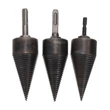 42mm High Speed Twist Wood Splitter Screw Cone Firewood Hand Drill Stick Drill Bit Round/Hex/Square Handle Wood Splitting Tools 2024 - купить недорого