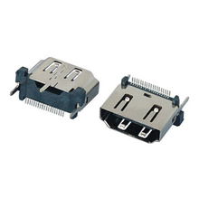 Conector HDMI JACK HDMI19P hembra Vertical SMT de tres Pines, interfaz de conector de transmisión HD, posicionamiento, 50 Uds. 2024 - compra barato