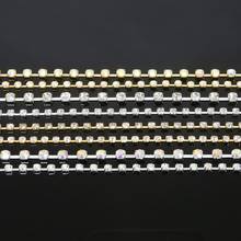 New style 10yards/roll clear crystal SS6-SS18 silver base Apparel Sewing style DIY Beauty accessories rhinestone chain 2024 - buy cheap