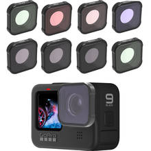Juego de filtros de lentes para Cámara de Acción Gopro Hero 9, accesorios de aluminio con filtro de Color UV/CPL/ND4/8/16/32/64, Color negro 2024 - compra barato