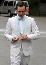 Costume Homme New Fashion Casual Beach Summer Custom Wedding Suits For Men Grrom Prom Bridegroom Slim Fit 2 Pieces Jacket Pant 2024 - buy cheap
