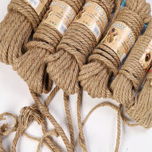 10M-50M Natural Jute Rope Twine Rope Hemp Twisted Cord Macrame String DIY Craft Handmade Decoration Pet Scratching 4mm-12mm 2024 - buy cheap